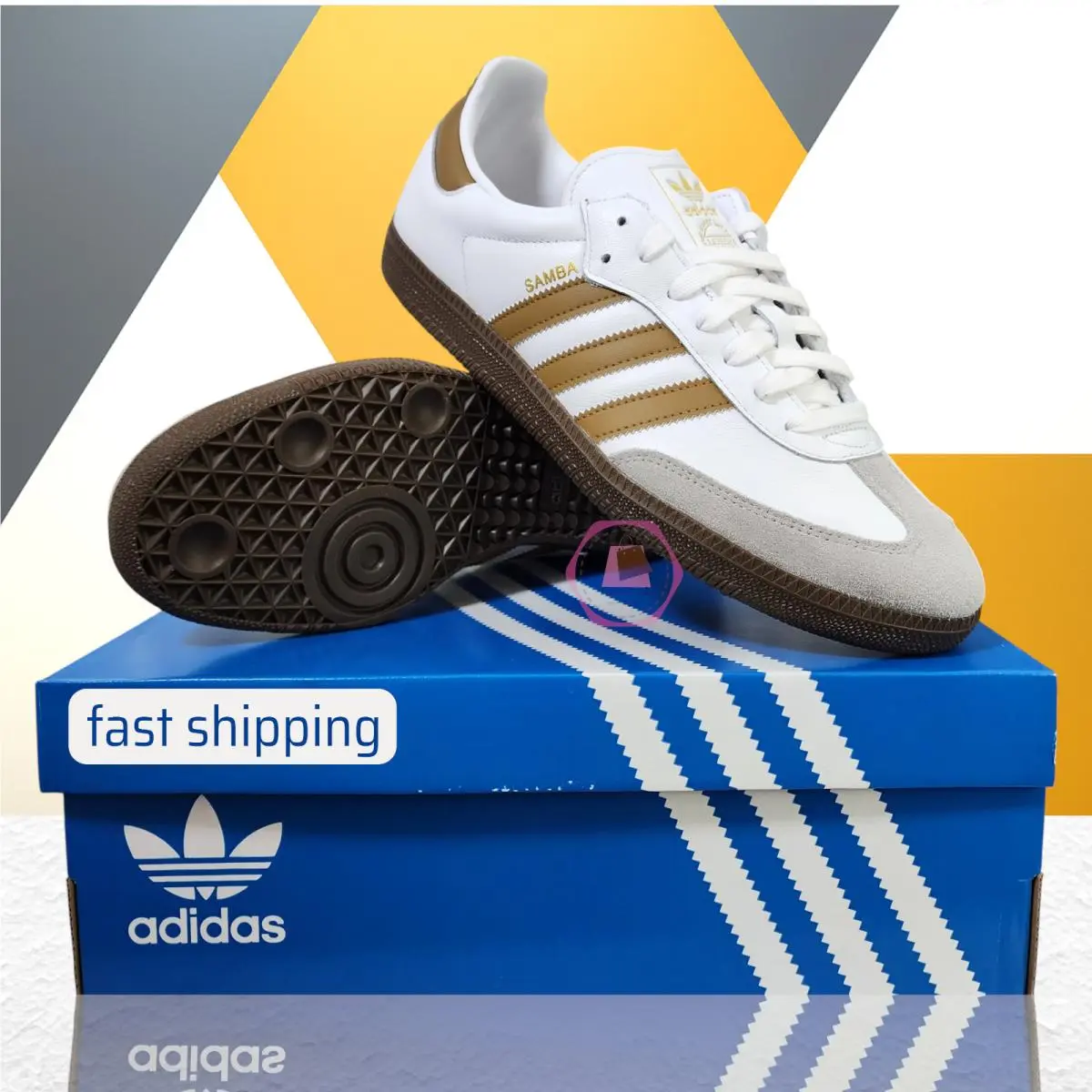 Adidas Samba OG White Brown Desert Casual Shoes JH8796 Unisex Men`s Size 10