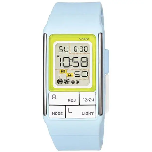 Casio LDF51-2A Women`s Poptone Digital Blue Resin Watch