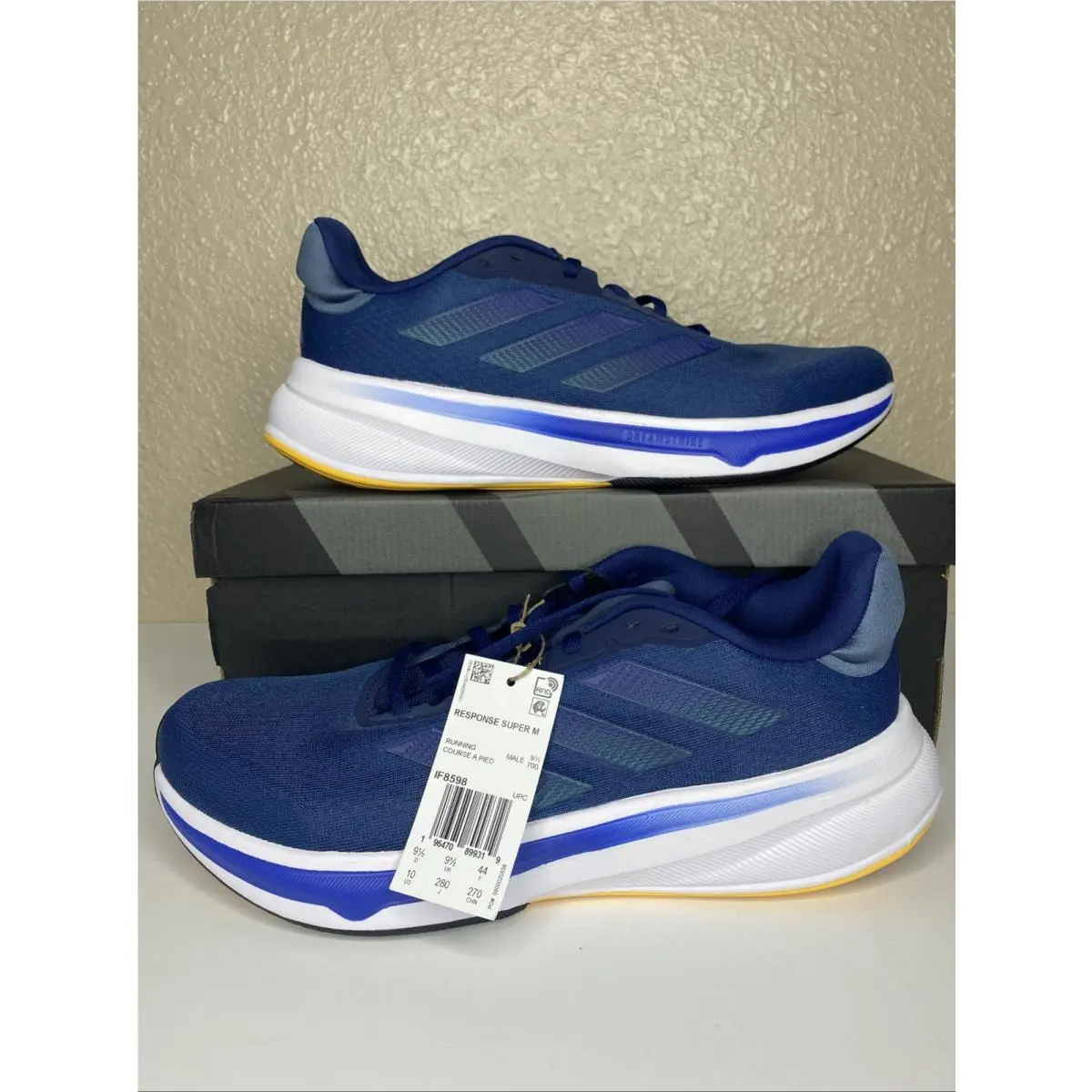Adidas Response Super Men’s Size 10 IF8598 Dark Blue Running Shoes Athletic