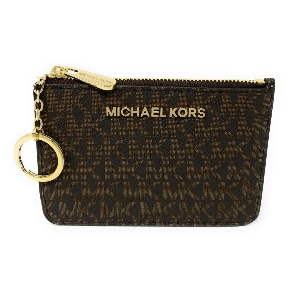 Michael Kors Jet Set Travel Small Leather Top Zip Coin Pouch with ID