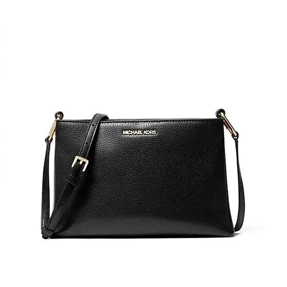 Michael Kors Trisha Medium Triple Compartment Leather Shoulder Crossbody Bag