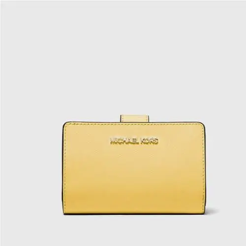 Michael Kors Medium Crossgrain Leather Wallet Honey