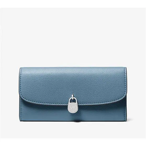 Michael Kors Hamilton Leather Large Flap Continental Cornflower Blue