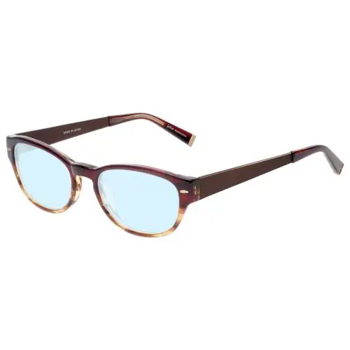 John Varvatos V355 Multi-focus Blue Light Eyeglasses Brown Tortoise Marble 51 mm - Frame: Blue