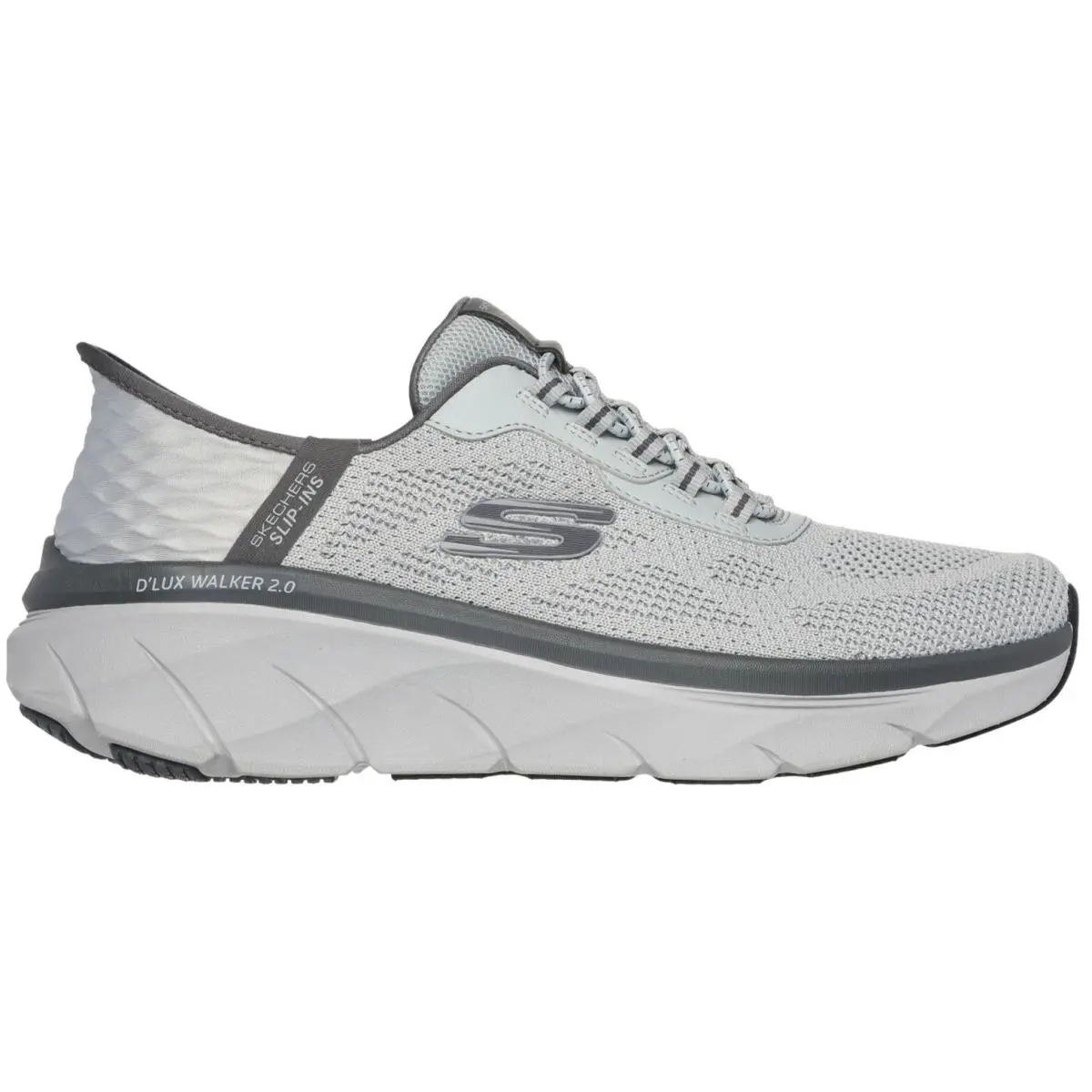 Skechers Men`s Slip-ins Rf: D`lux Walker 2.0 - Rezinate Gray Select Size - Gray/Charcoal