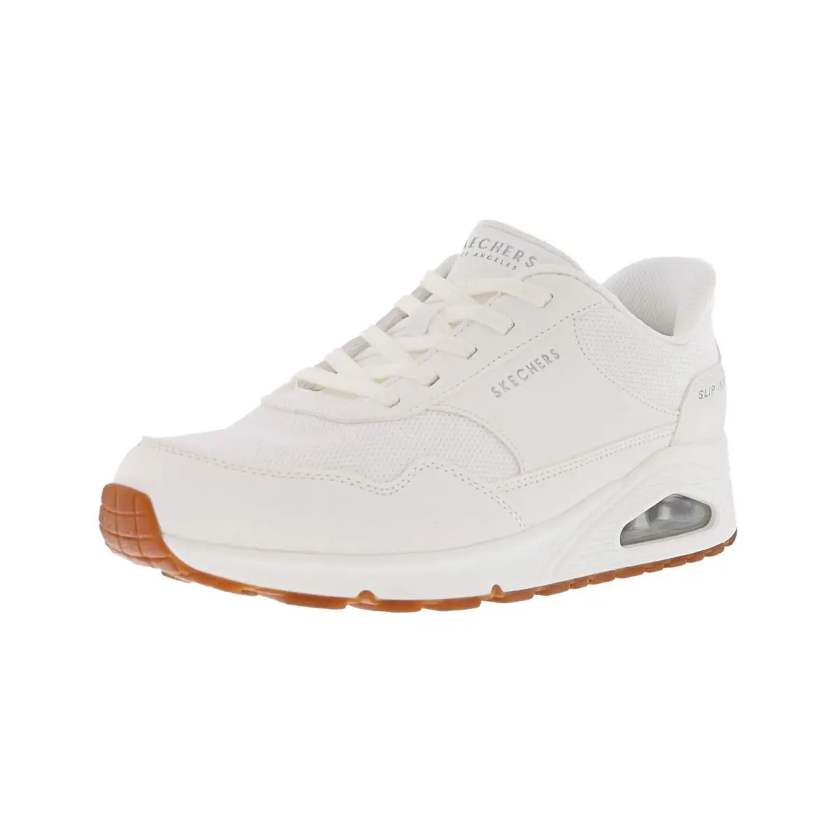 Skechers Women`s Slip-ins: Uno - Banksia 177117W/WHT Wide Width Sneakers - WHITE / WHITE