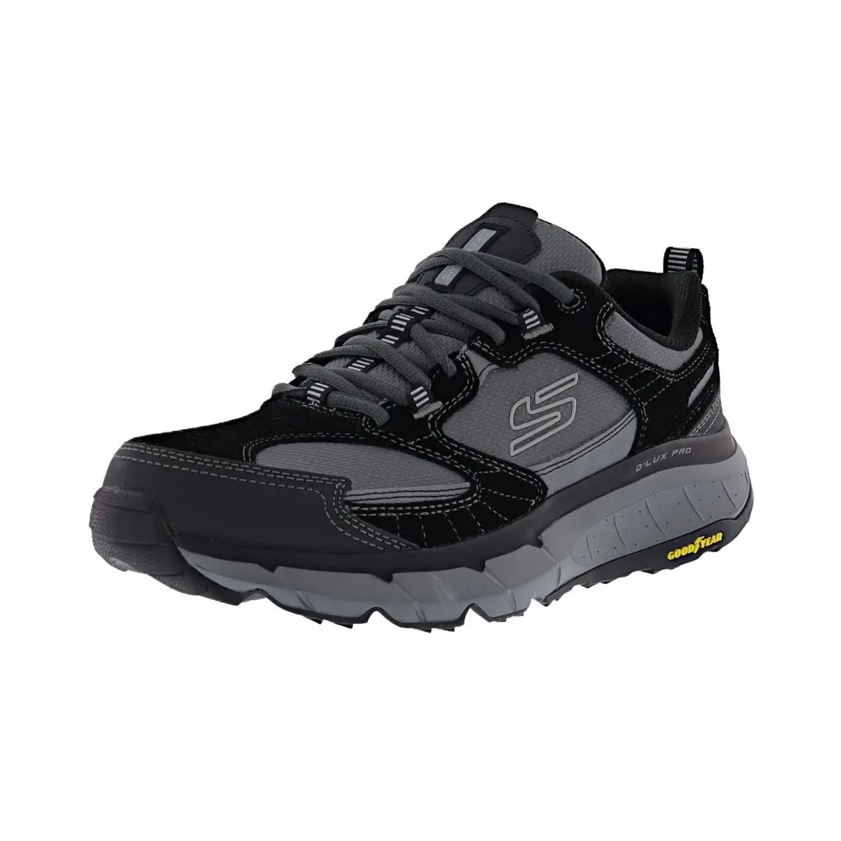 Skechers Men`s D`lux Pro 237755/BKCC Goodyear Performance Sneakers - BLACK / CHARCOAL