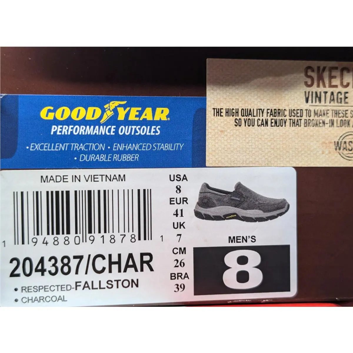 Skechers shoes - Skechers Respected Fallston - Respected Fallston - 204387/CHAR 204387 - Charcoal 8