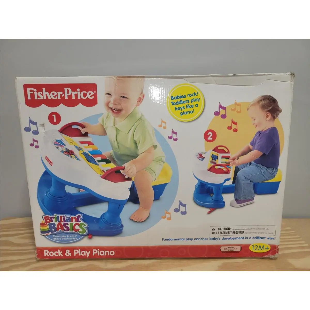 Fisher Price Brilliant Basics Rock Play Piano For 12+Mo Baby