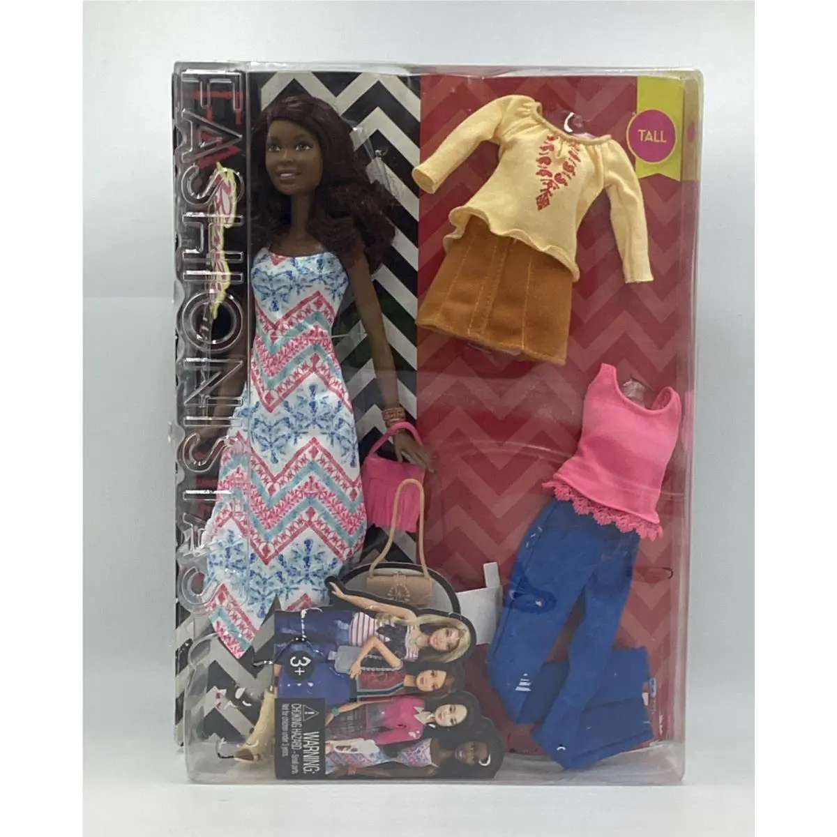 Barbie 2016 Fashionistas 45 Tall Boho Fringe Barbie 9 Piece Set