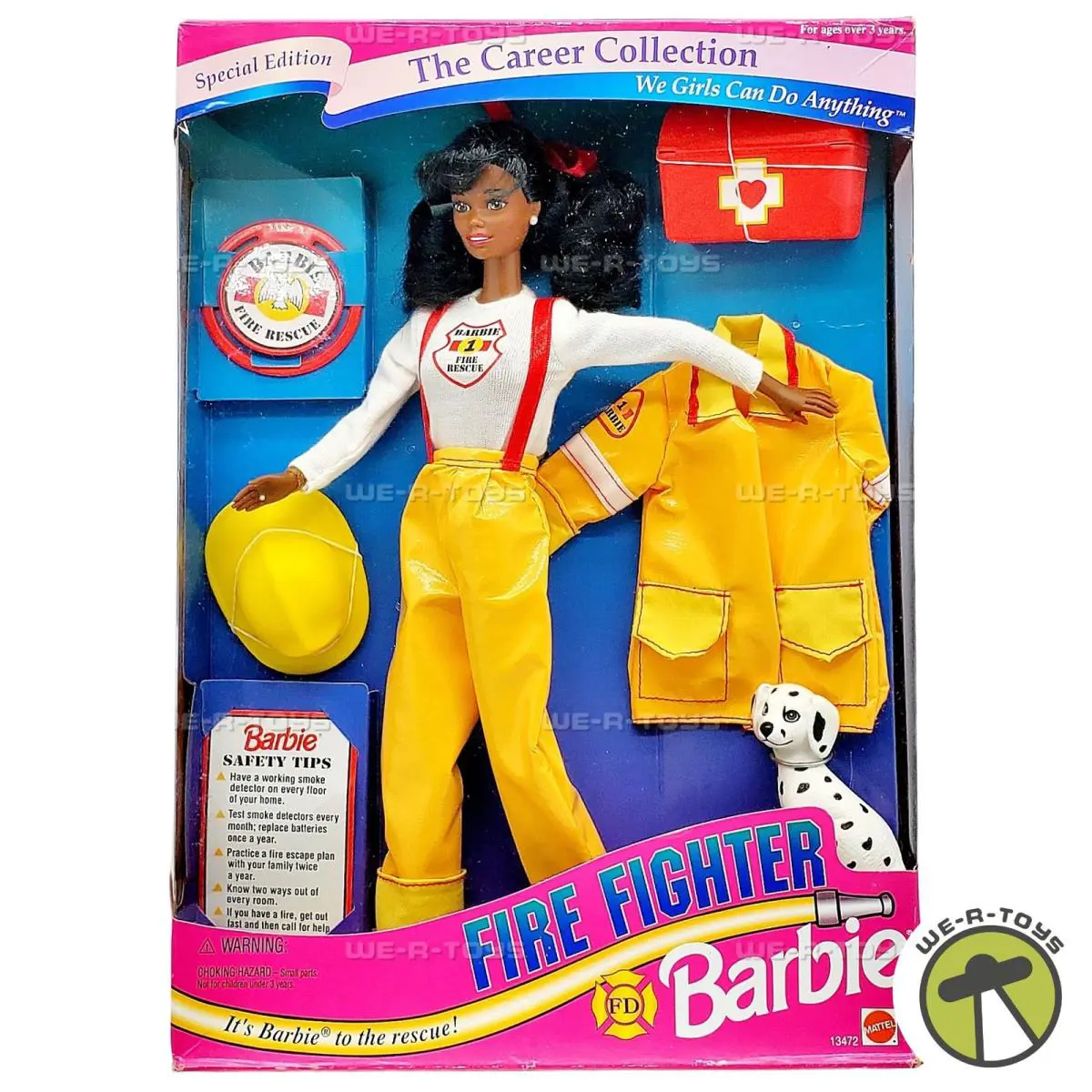 Barbie The Career Collection African American Fire Fighter Doll Mattel 13472