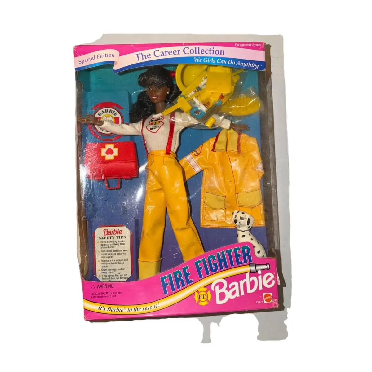 Barbie 1994 Mattel Career Collection African American Fire Fighter 13472 Nos