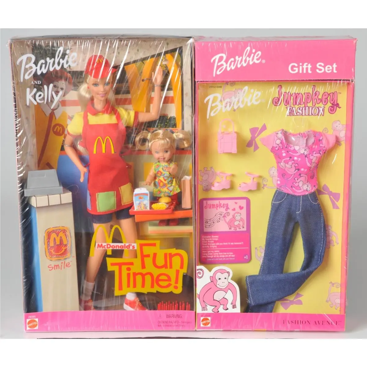 Barbie and Kelly Mcdonald`s Fun Time Doll with Bonus Jumpkey Fashion Outfit
