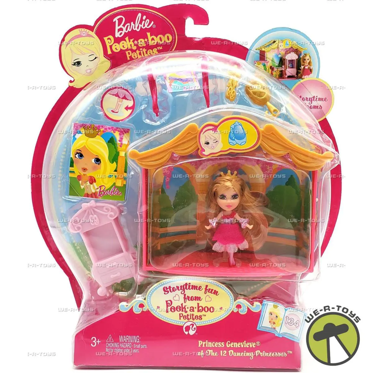 Barbie Peek-a-boo Petites Princess Genevieve Storybook Doll 2008 Mattel P6573