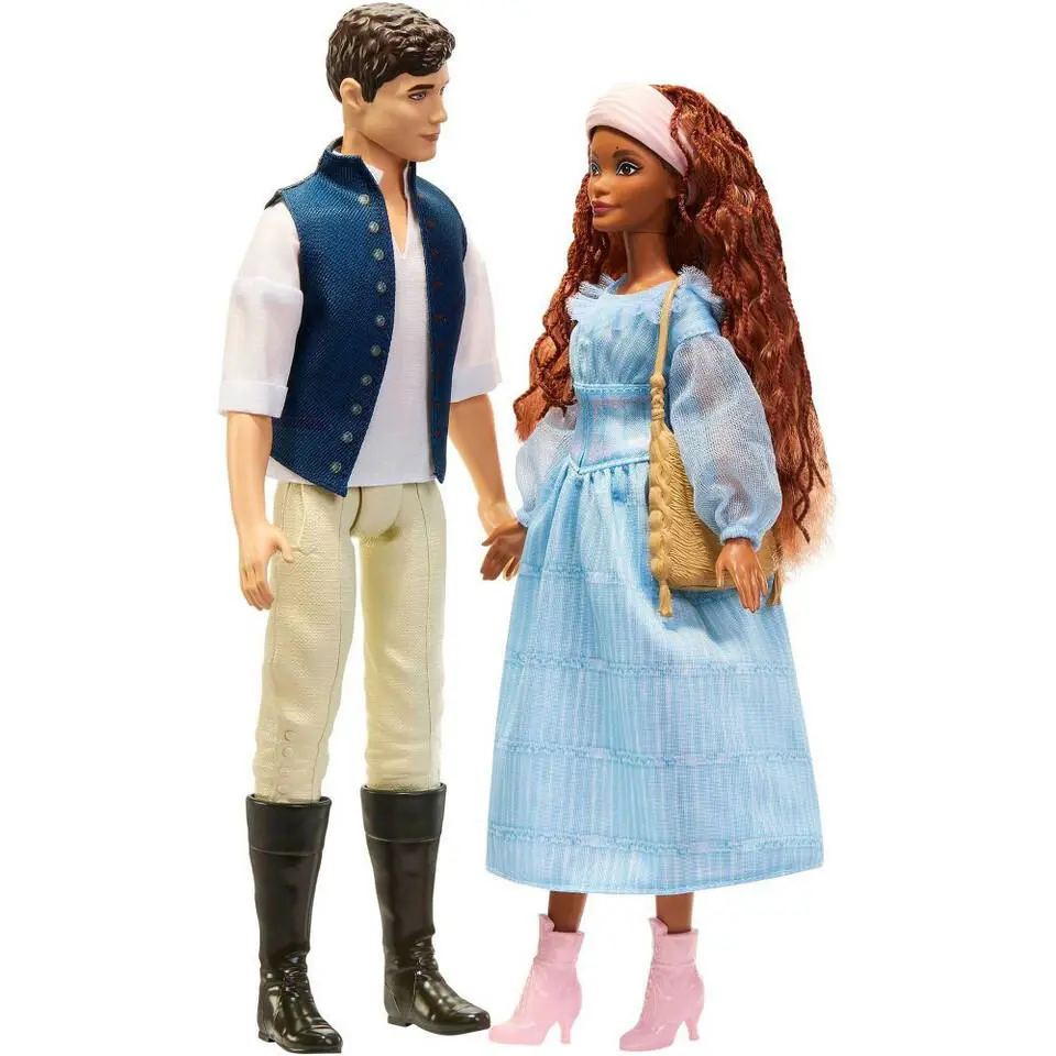 Disney The Little Mermaid Live Action Movie Ariel Prince Eric Dolls 2-Pack Set