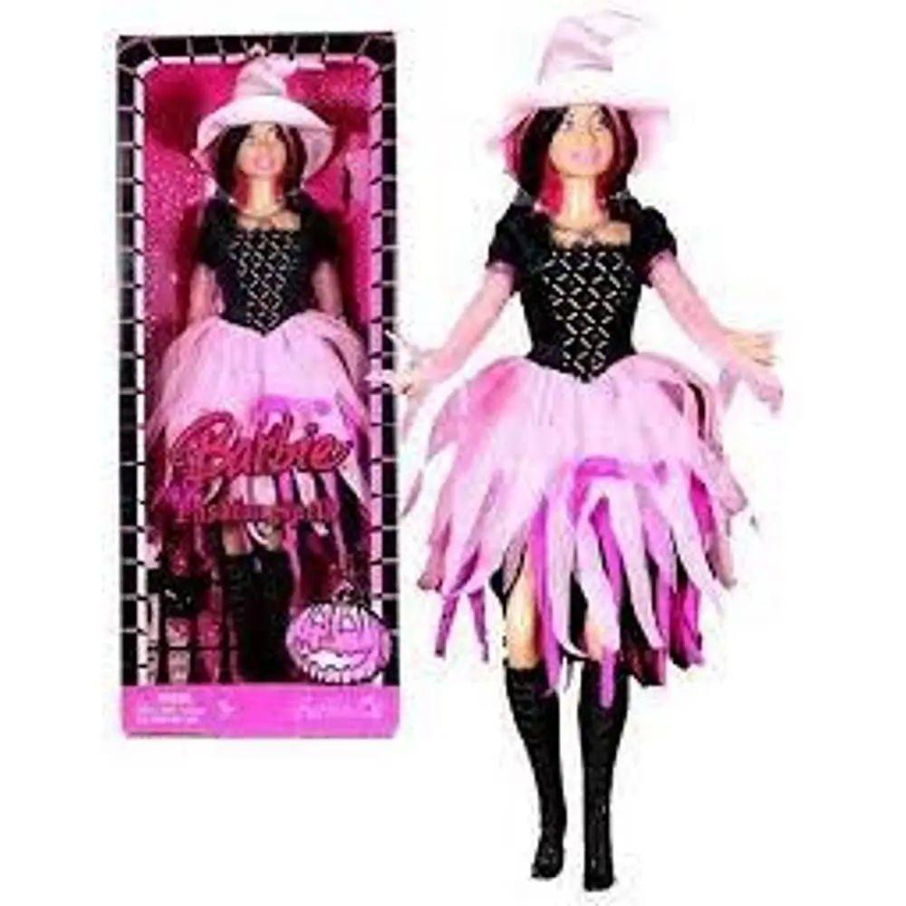 Barbie 2008 Halloween 12 Inch Doll- Fashion Spell Witch Costume Hairbrush