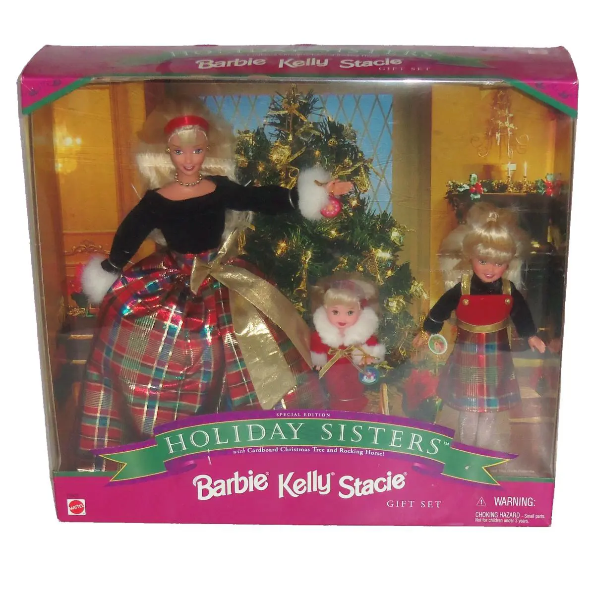 Barbie Kelly Stacie Barbie Doll Holiday Sister Christmas 1998 Nrfb Gift Set Vtg
