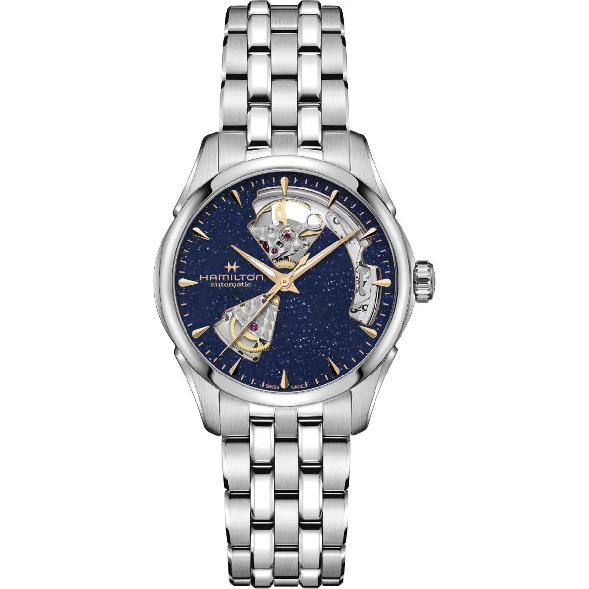 Hamilton Jazzmaster Open Heart Blue Dial Women`s Watch H32215142