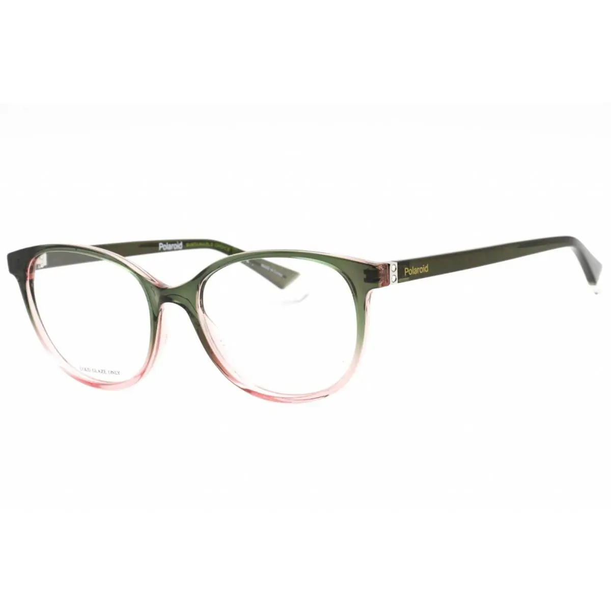 Polaroid Core Women`s Eyeglasses Green Pink Cat Eye Shape Frame Pld D467 0IWB 00 - Frame: Green Pink, Lens: Clear Demo