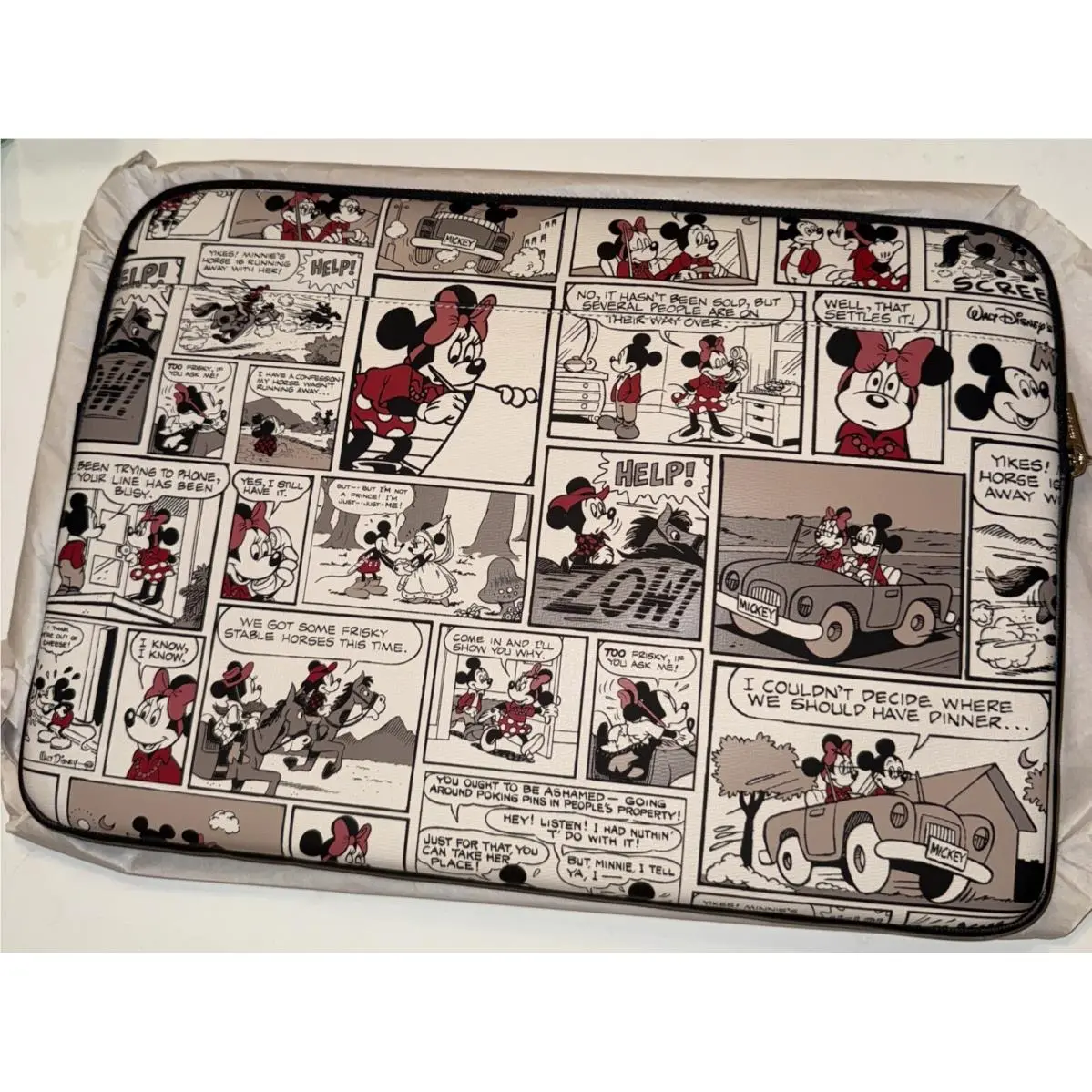 Kate Spade x Disney Comic Strip Universal 15 Laptop Sleeve Minnie Mouse New