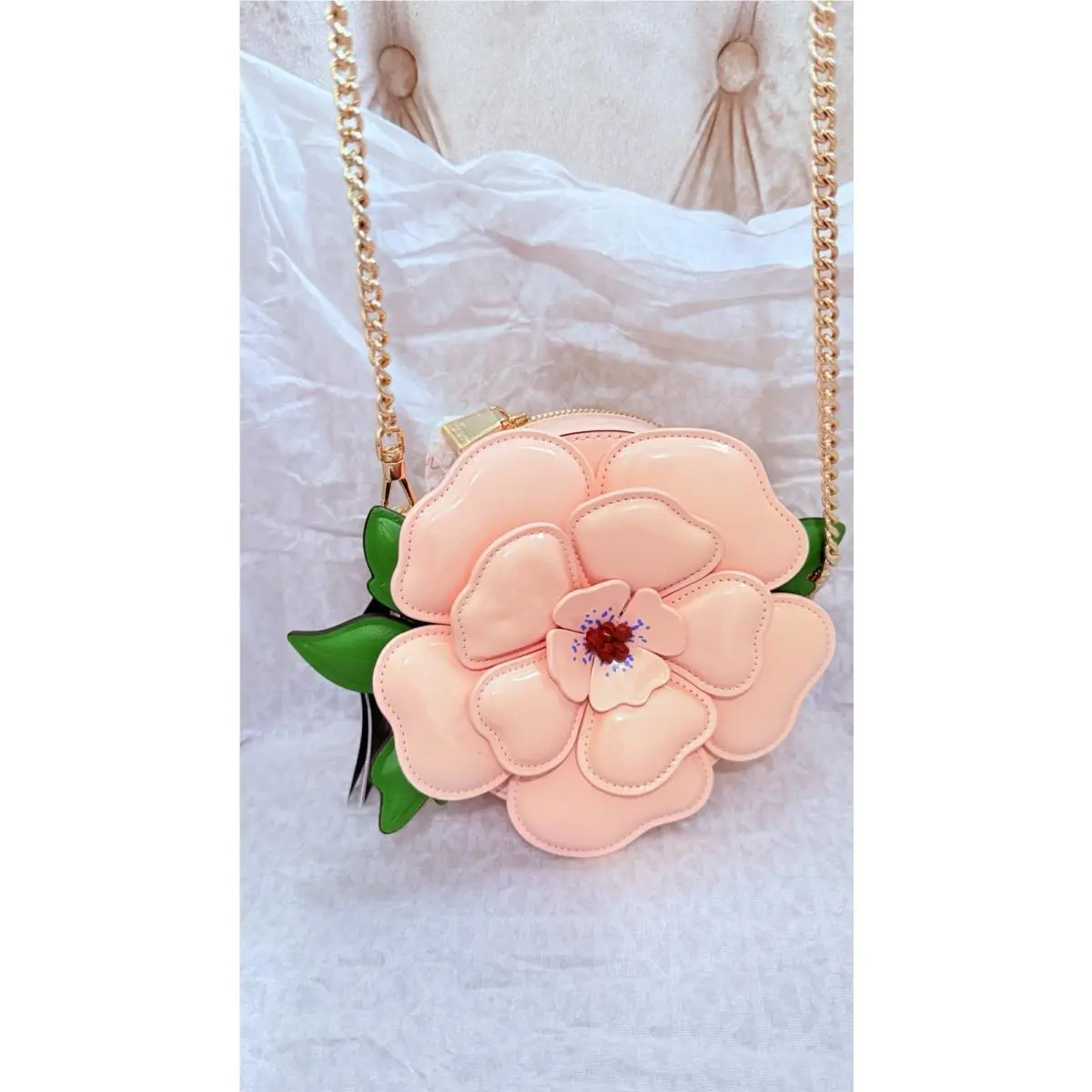 Kate Spade In The Garden Floral Flower Crossbody Bag KJ883 Patent Leather