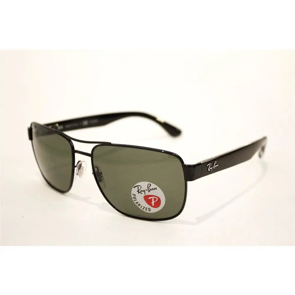 Ray-ban RB 3530 Rayban Sunglasses 002/9A Sunglasses Black Green Polarized