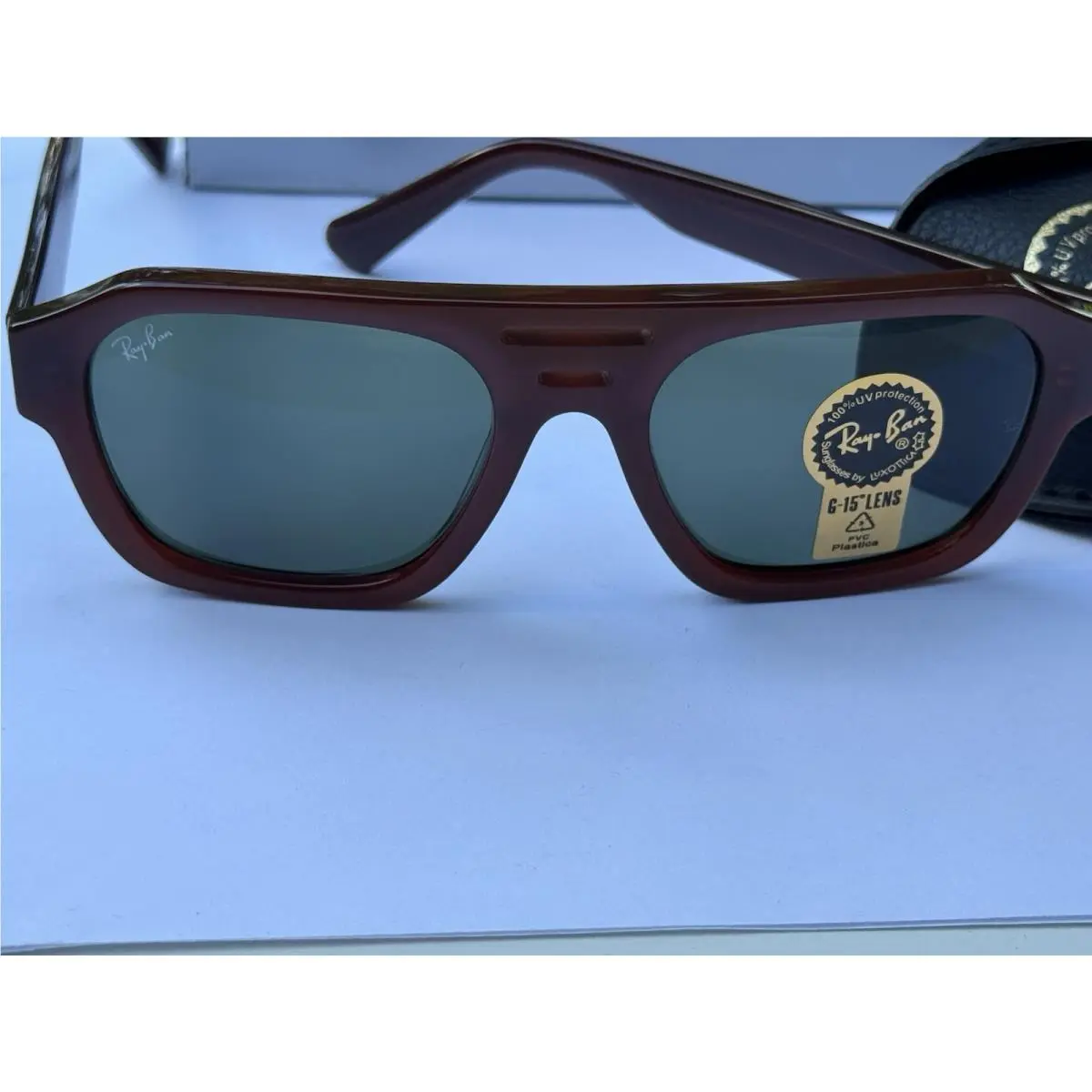 Ray-ban RB4397 667882 Corrigan Bio Polished Brown Dark Green Sunglasses 54mm