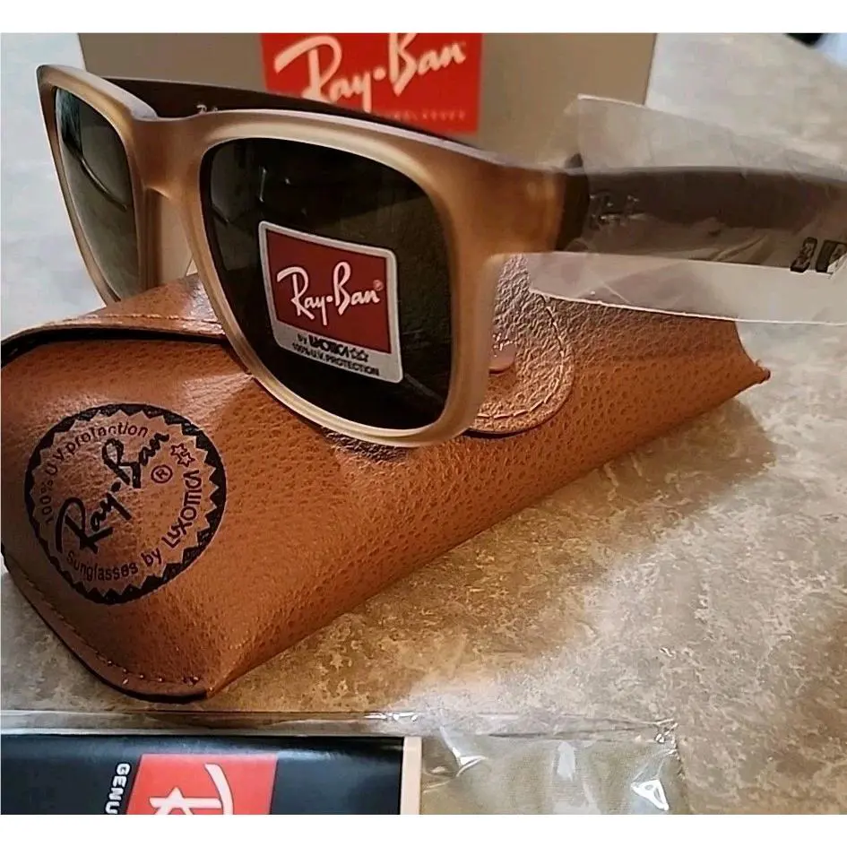 Ray-ban RB4165 651073 Justin Sunglasses 50-16-145 Rubber Transparent L/db RB-4165