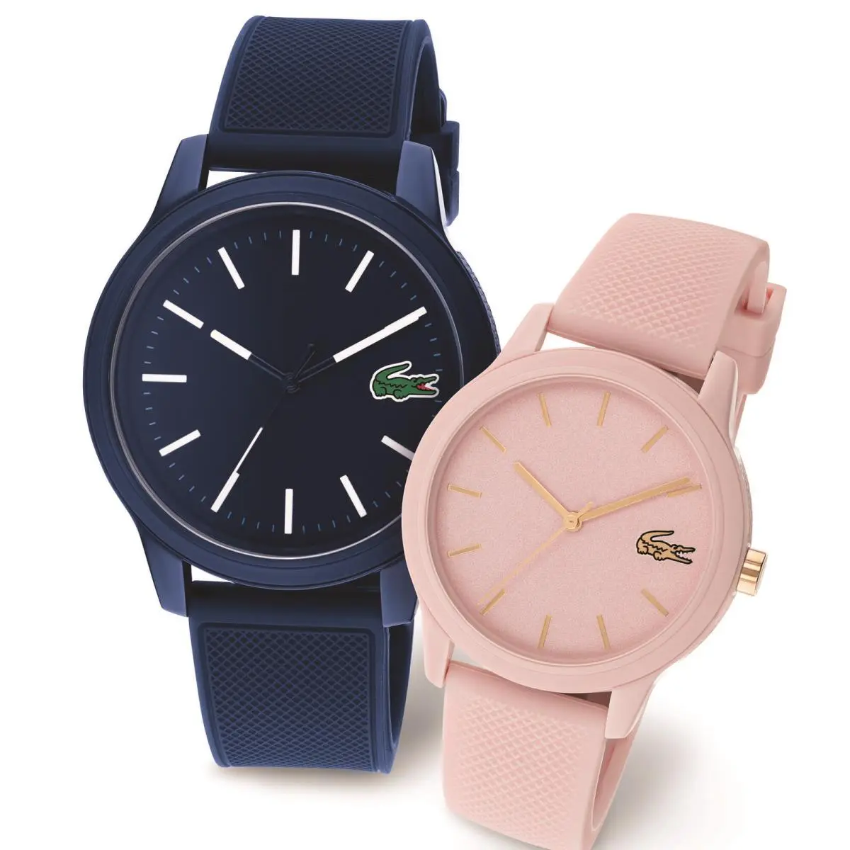 Set 2  Watches 12.12 Unisex TR90 Quartz Watch Blue/pink Model: 2070008 by Lacoste