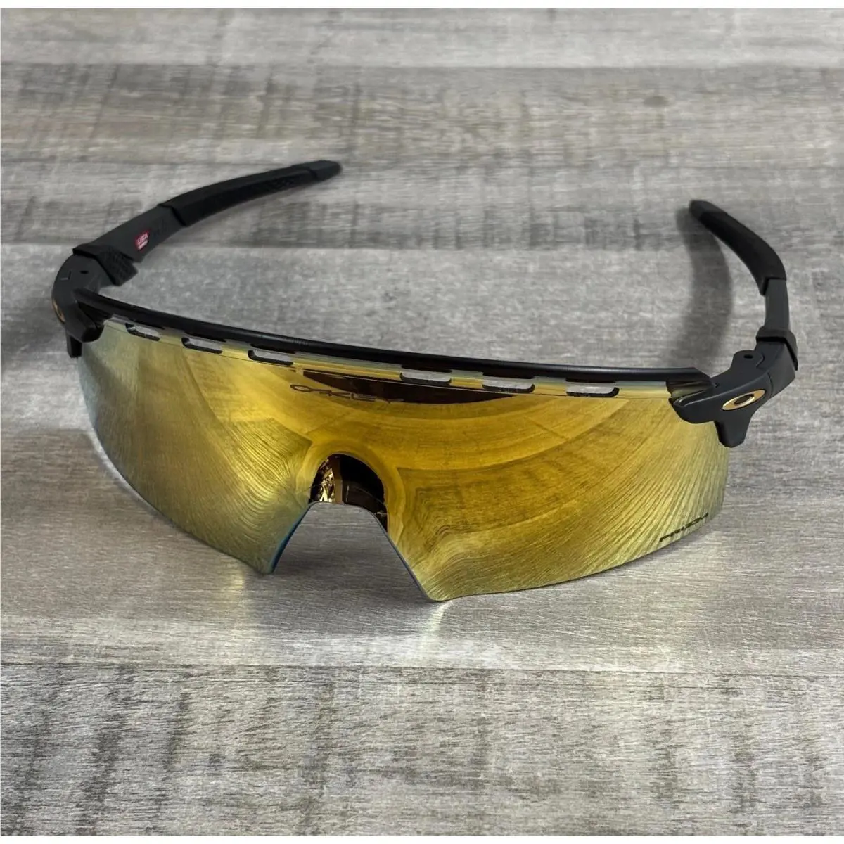 Oakley Encoder Strike Vented Sunglasses OO9235-0639 Matte Carbon Prizm 24k +case