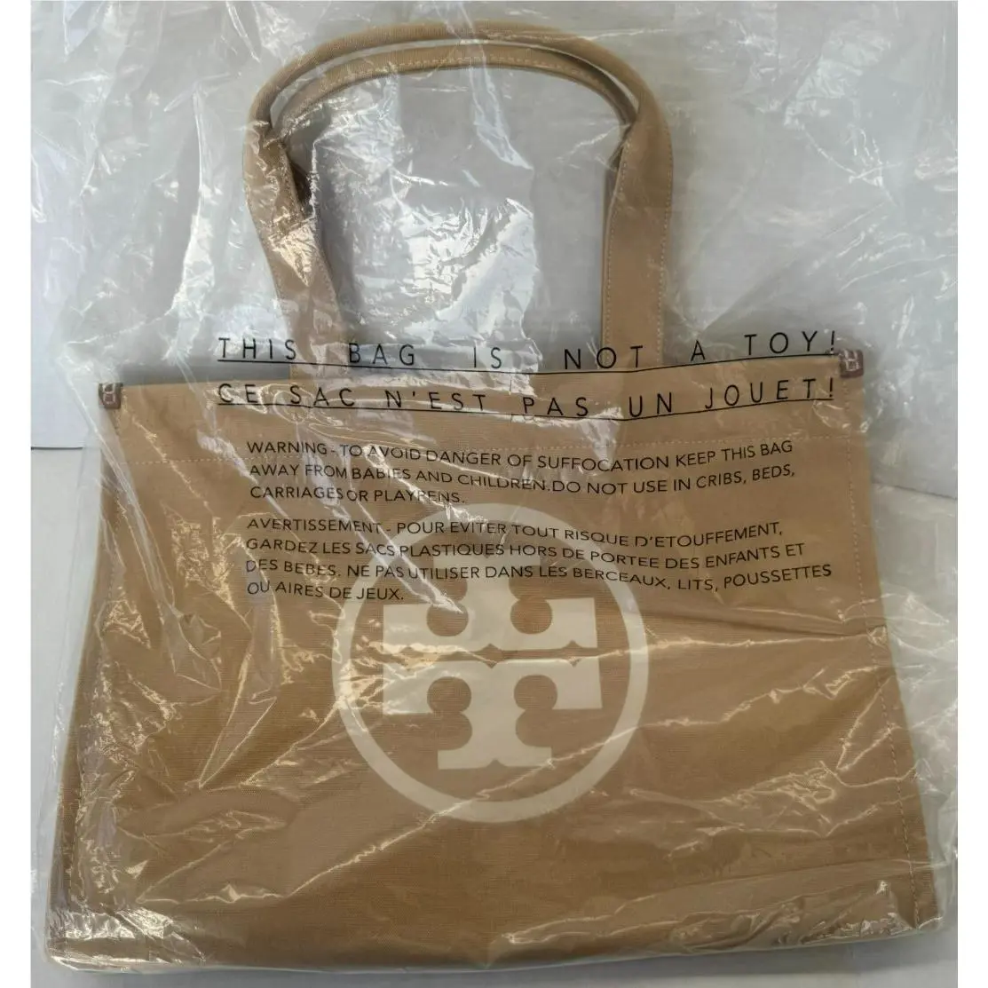 Tory Burch Ella Logo Canvas Tote Bag