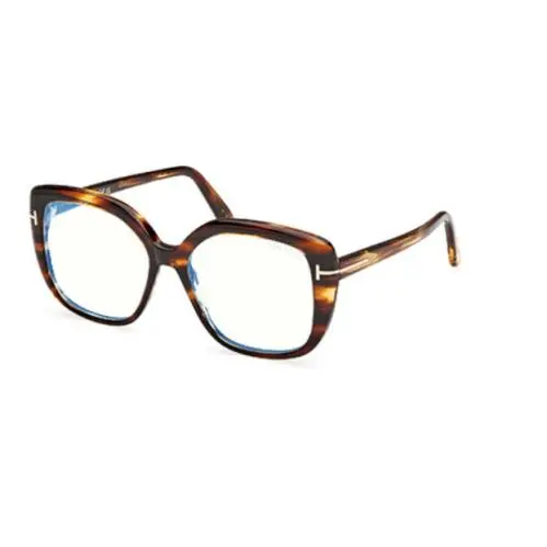 Tom Ford FT6043-B 055 Coloured Havana Blue Filter Cat Eye Women`s Eyeglasses