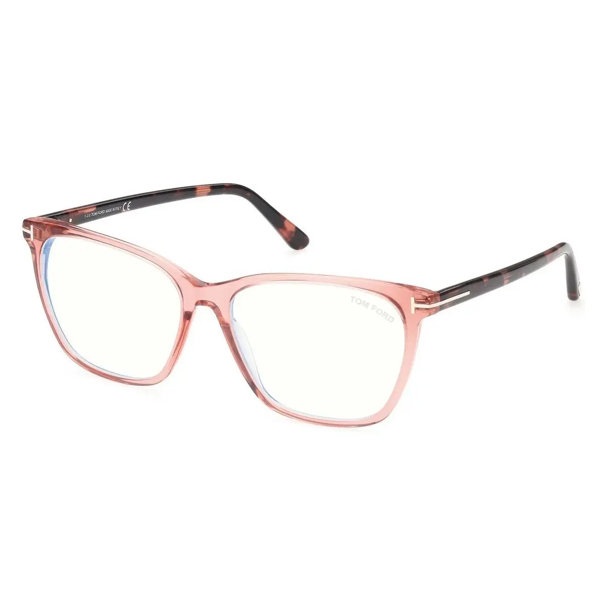 Tom Ford FT5762-B 074 Transparent Pink/havana 55MM Eyeglasses