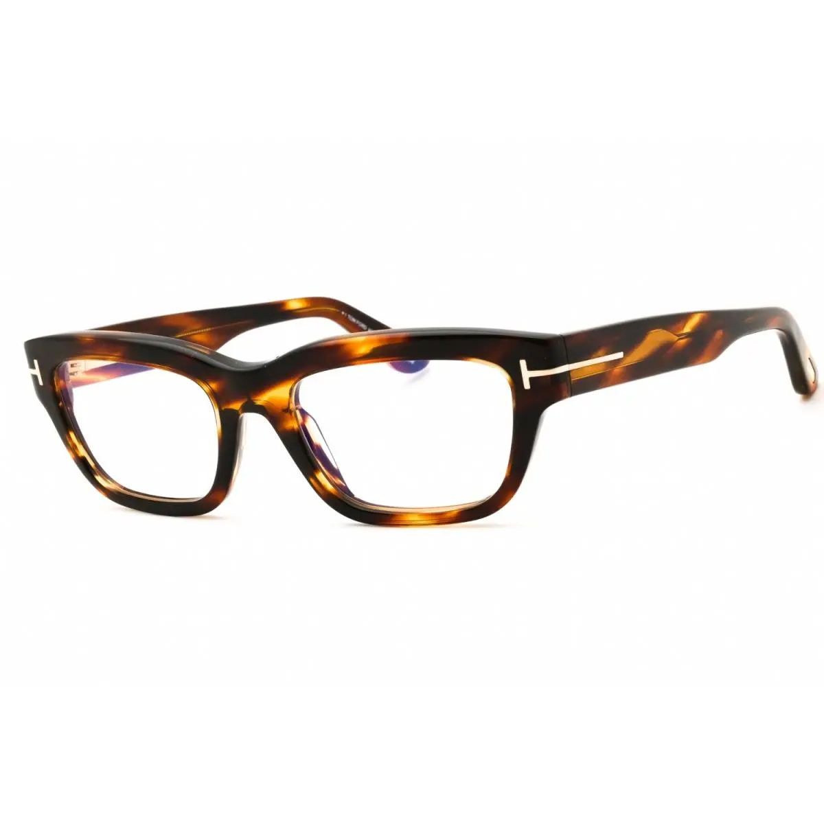 FT6045-B-055 Eyeglasses Coloured Havana Clear Demo Lens 52mm Women by Tom Ford