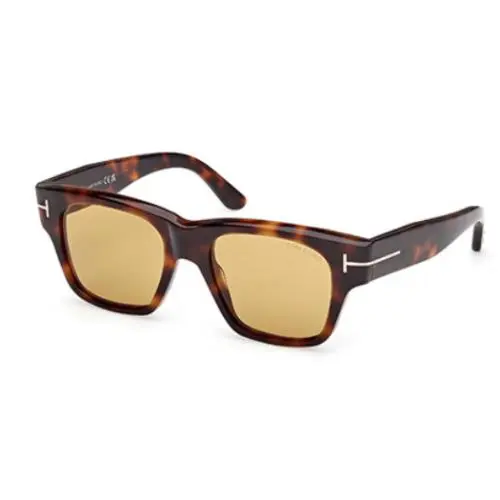 Tom Ford FT1280 53E Yellow/blonde Havana Square 53 mm Men`s Sunglasses