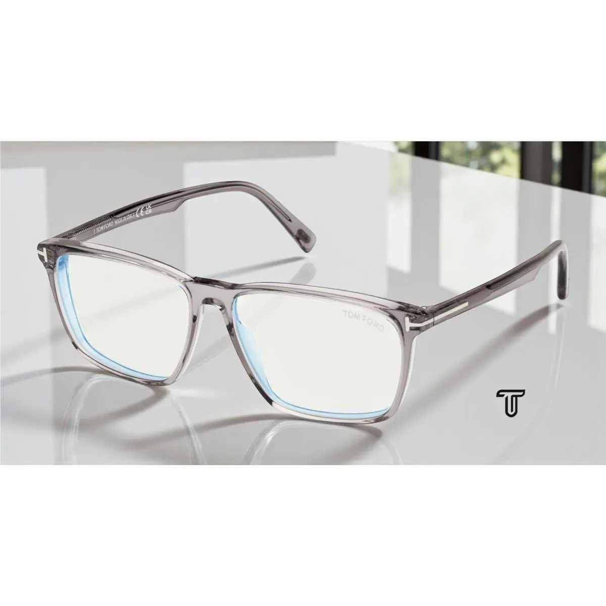Tom Ford FT5959 B 020 BB Grey Other 56 mm Men`s Eyeglasses