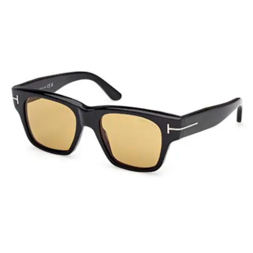 Tom Ford FT1280 1E Yellow/shiny Black Square 53 mm Men`s Sunglasses