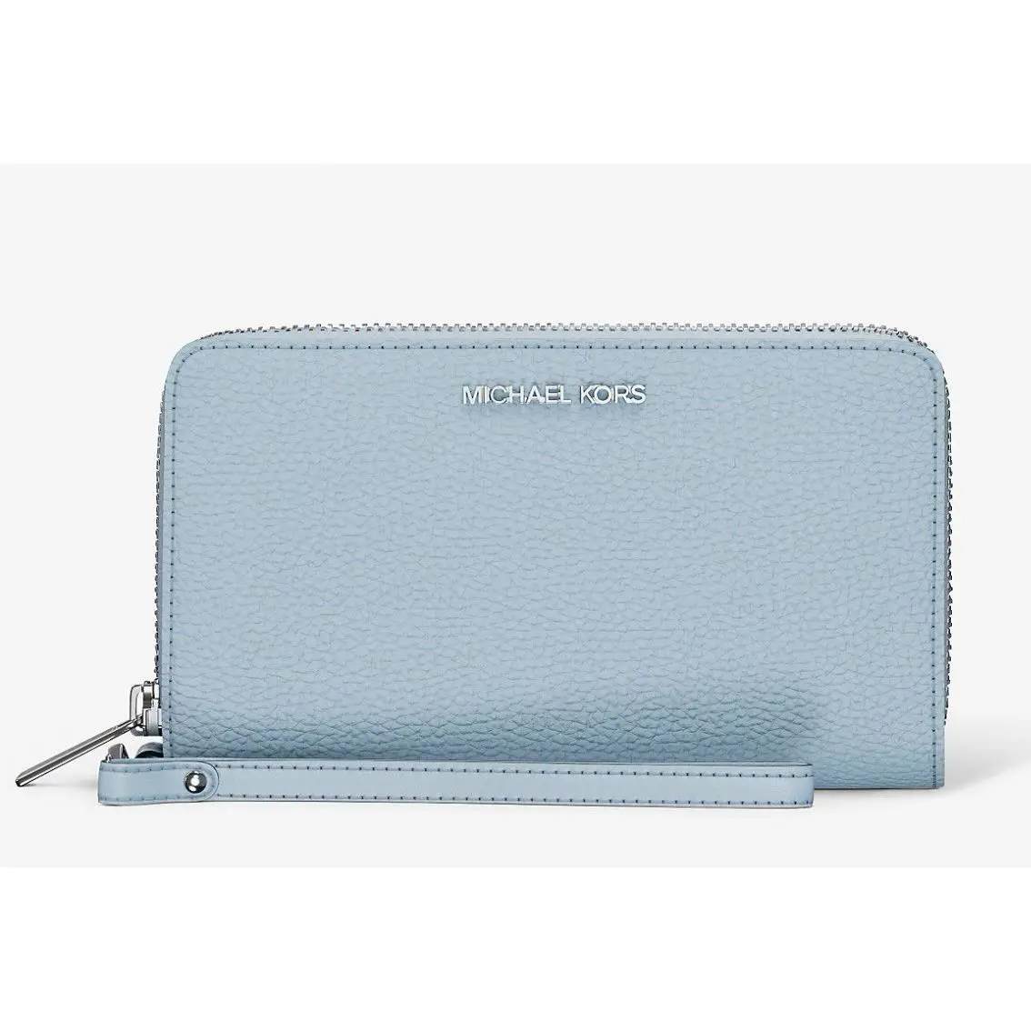 Michael Kors Jet Set Large Pebbled Leather Smartphone Wallet Wristlet W/tag