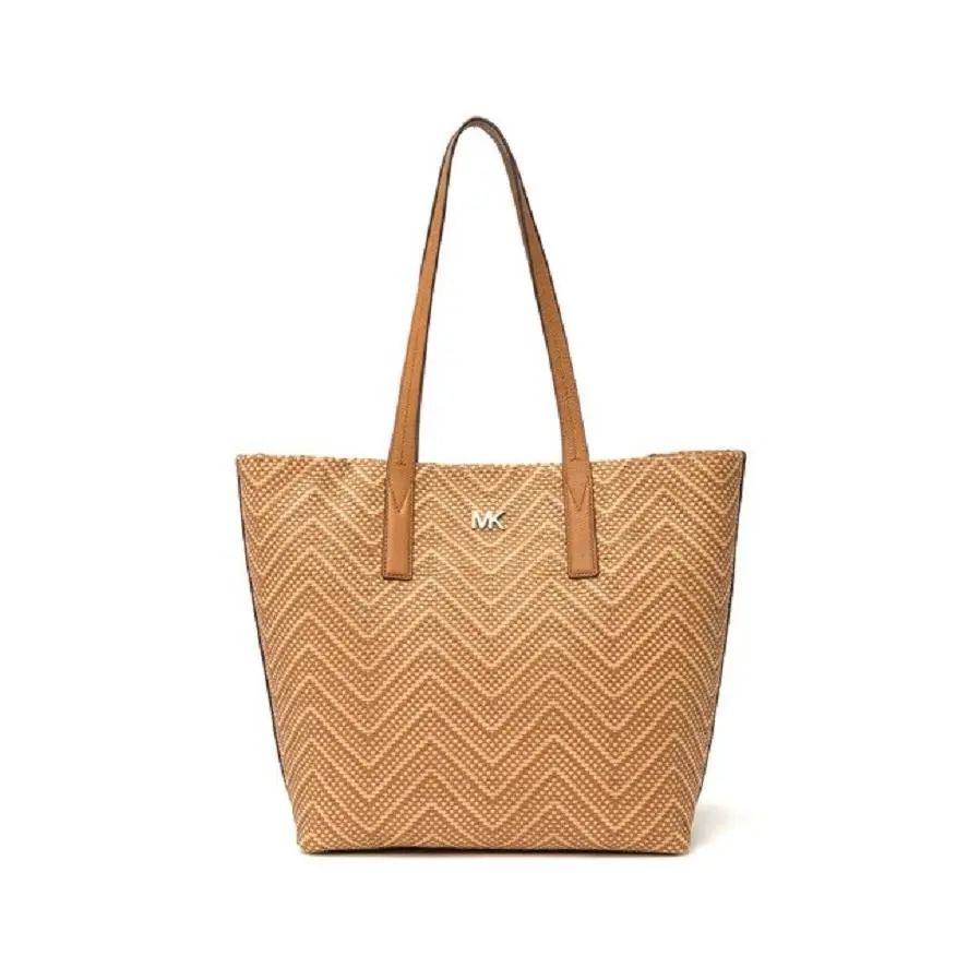 Women`s Junie Chevron Leather Tote Acorn/butternut by Michael Kors