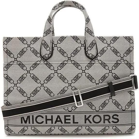Michael Kors Women`s Gigi Large Grab Tote Natural/black One Size