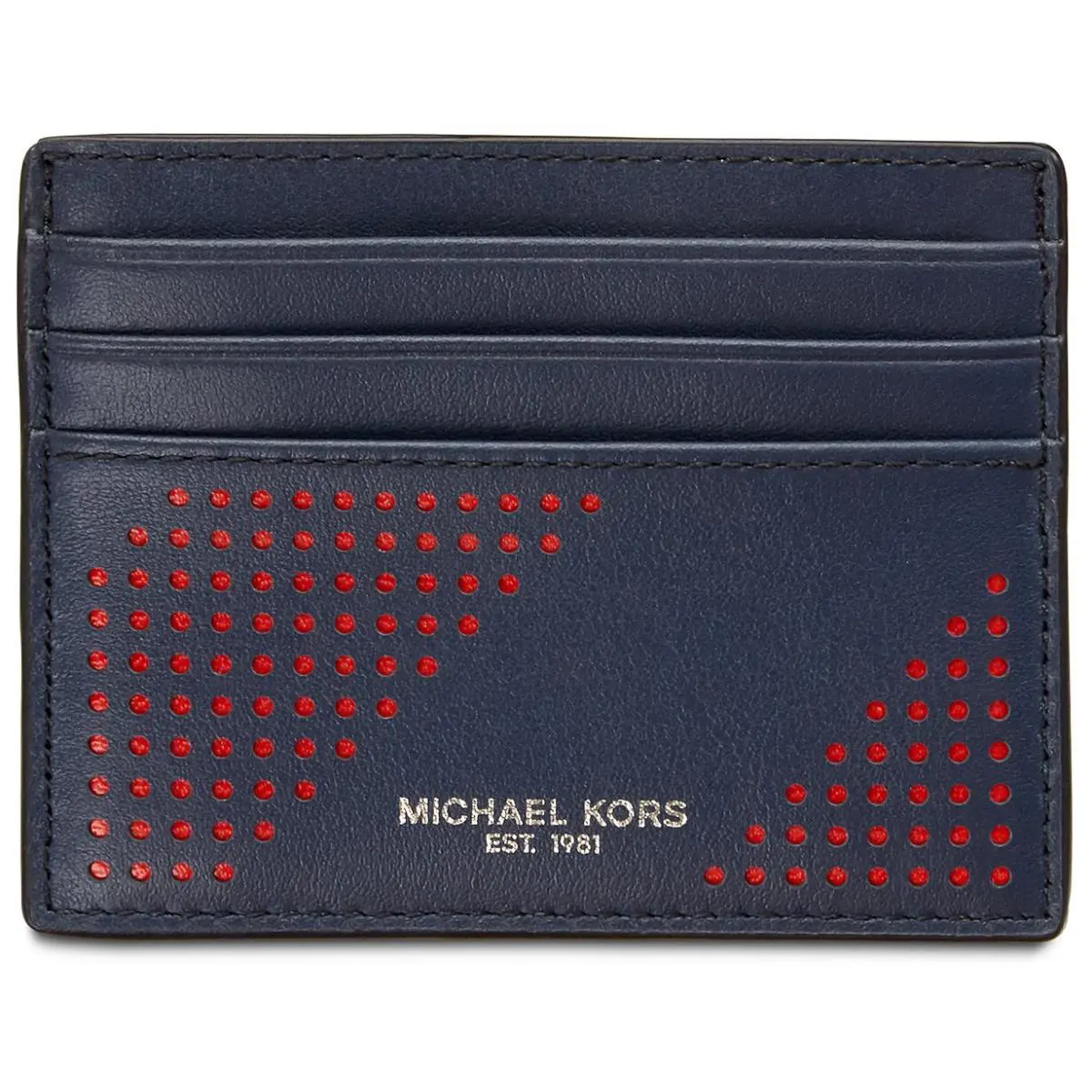 Men`s Perforated Leather Card Case by Michael Kors