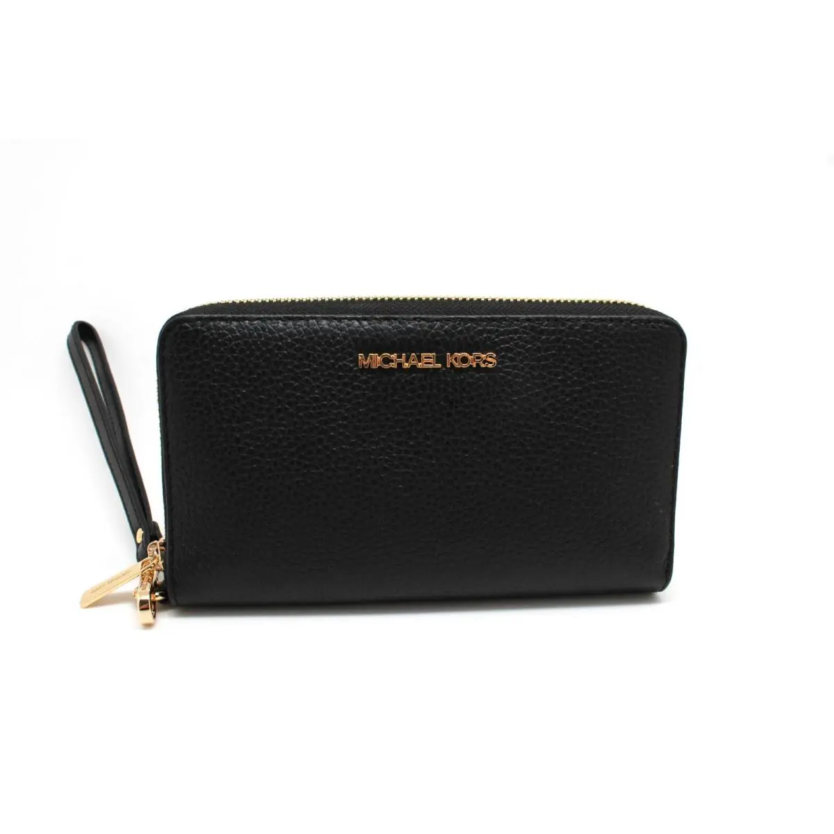 Michael Kors Large Pebbled Leather Smartphone Wristlet Black