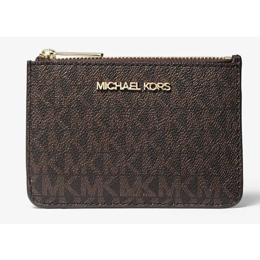Michael Kors Jet Set Travel Small Signature Logo Coin Purse ID Card
