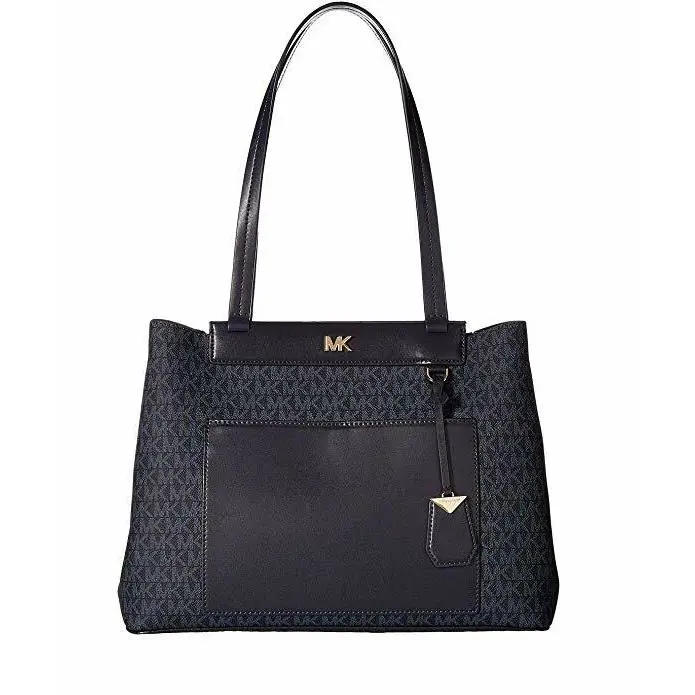 Kors Women Meredith Medium East/west Tote Admiral/pale Blue - Lining: Black, Hardware: Gold, Gold tone hardware, Exterior: Admiral/Pale Blue