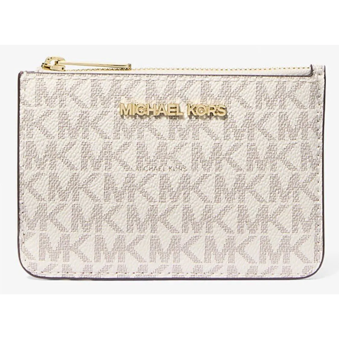 Michael Kors Jet Set Travel Small Signature Logo Coin Purse/ ID Card w/ Tag