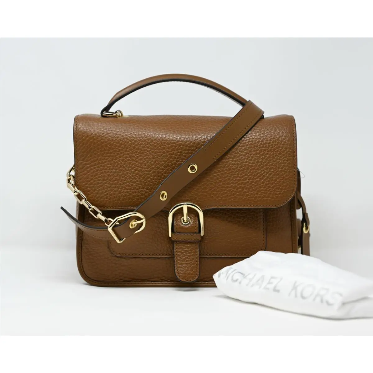 Michael Kors Cooper Large School Satchel Leather Luggage Brown