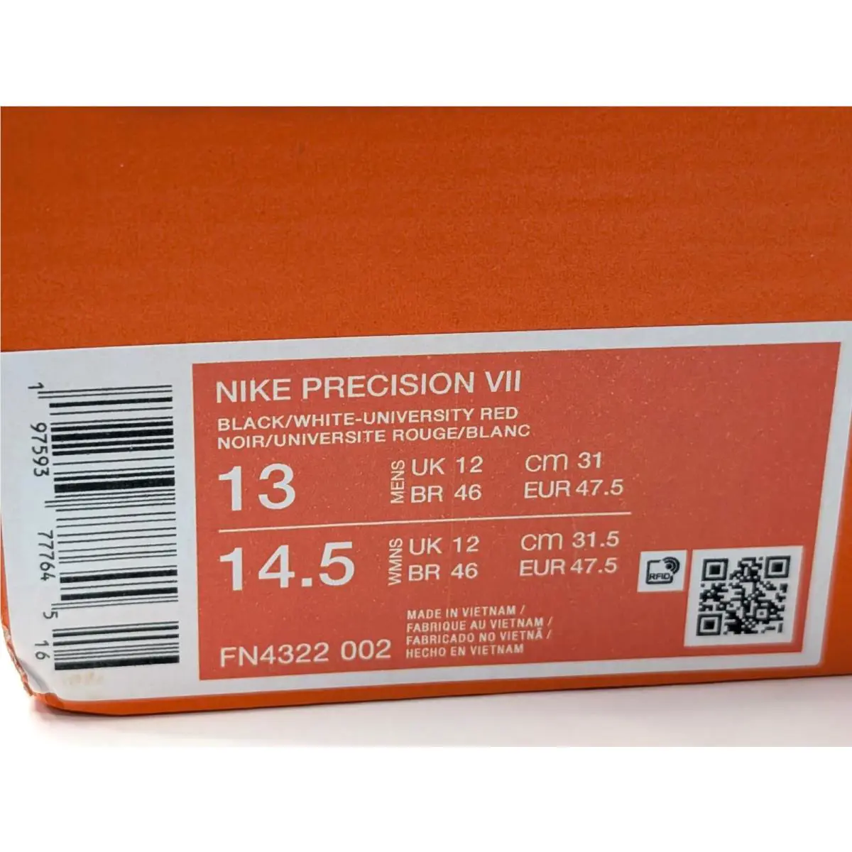 Nike shoes - Nike Precision 7 - Precision - FN4322-002 - Black/White/Red 9