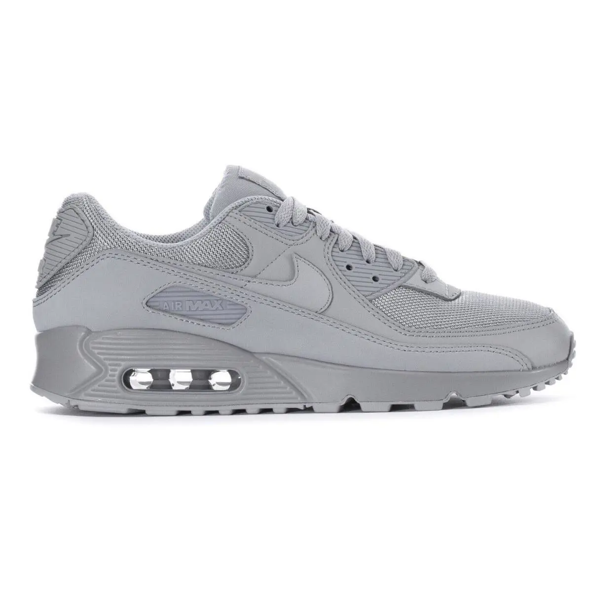 Nike Air Max 90 Men`s Casual Shoes Grey Bestsellers All Szs Blue Black - Wolf Grey/Wolf Grey