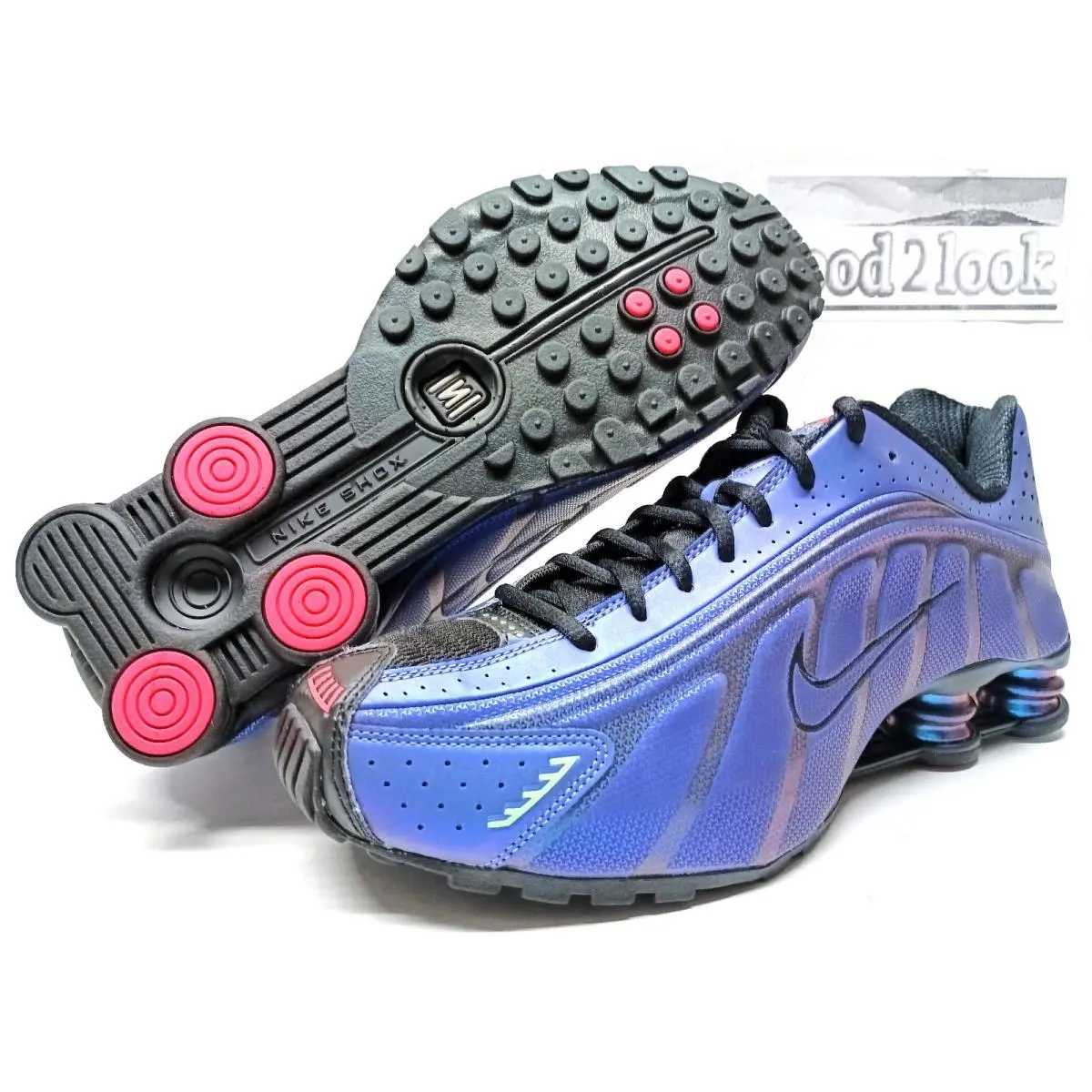 Nike shoes - Nike Shox R4 - Shox - Hq3446-001 - Blue (UPC: 197601893312) 0