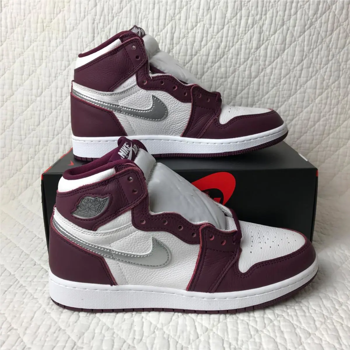 Nike shoes - Air Jordan 1 - Air - 575441-611 - Bordeaux/Metallic Silver White 0